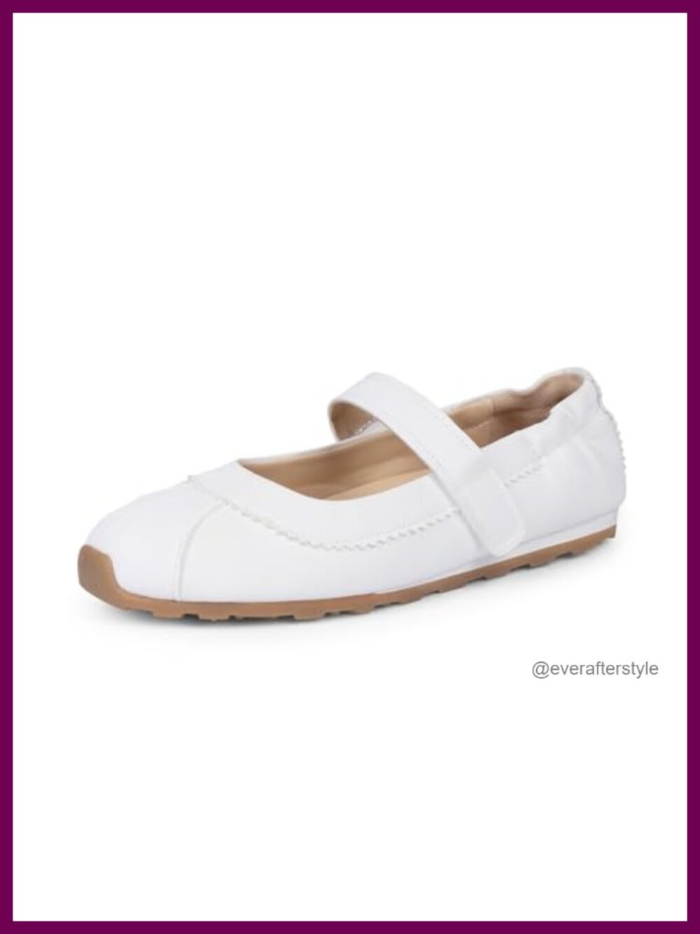 Mary Jane Sneakers Faux Leather Round Toe Flats